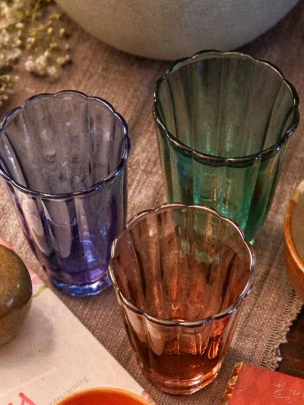 Irredescent Glasses Pioneer Woman Set Of 3
